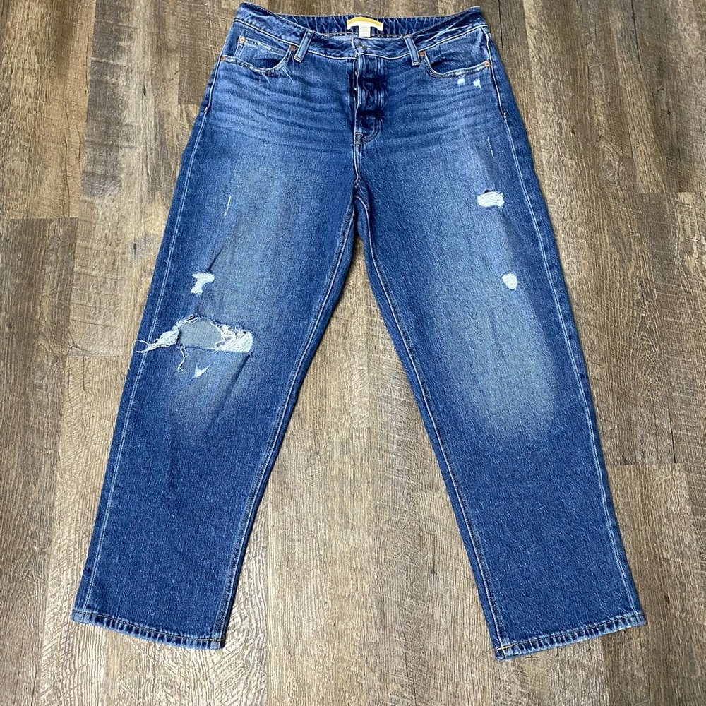 Women’s Brooklyn Relaxed Straight Ankle Jeans - Medium Wash - Size 14 US